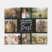 Opa Sie sind die beste moderne FotoCollage Fleecedecke (Vorderseite (Horizontal))