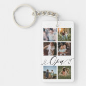 Opa-Skript| Grandchildren Foto Grid Collage Schlüsselanhänger (Vorderseite)