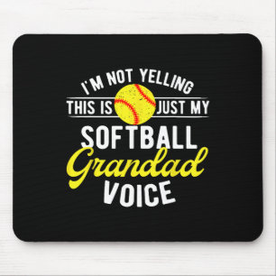Opa-Softll-Spieler-Stimme Opa eines Softll-Spieler Mousepad