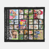 Opa Sprichwort 27 FotoCollage Benutzerdefinierte T Fleecedecke (Vorderseite (Horizontal))