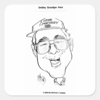 Opa-Sticker Quadratischer Aufkleber