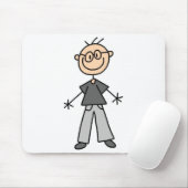 Opa-Stickfigur-Mauspad Mousepad (Mit Mouse)