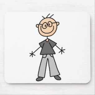 Opa-Stickfigur-Mauspad Mousepad