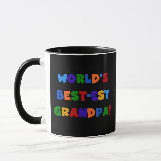 Opa-T-Shirts mit leuchtenden Farben 'Bester Opa de Tasse (Links)
