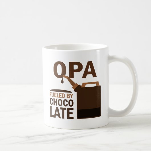 Opa tankte durch Schokolade Kaffeetasse (Rechts)