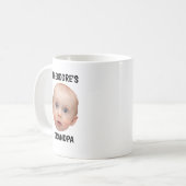 Opa-Tasse-Geschenk, Personalisiertes Baby-Gesicht Kaffeetasse (Vorderseite Links)