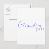 Opa To Be (Blaues Skript) Postkarte (Vorne/Hinten)