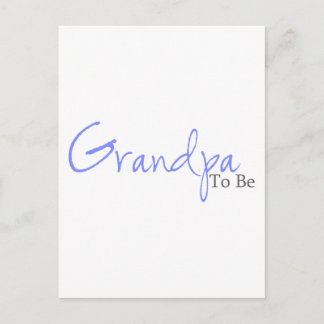 Opa To Be (Blaues Skript) Postkarte