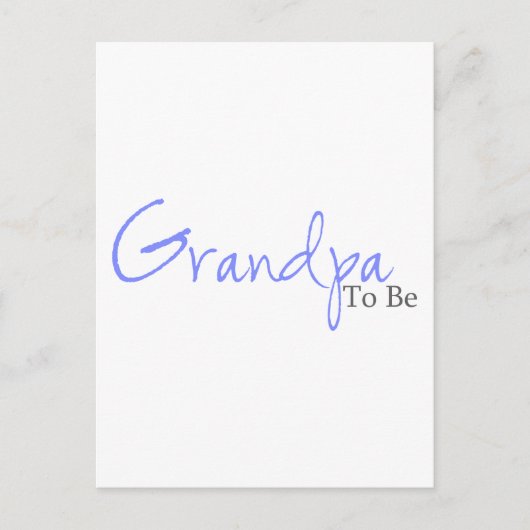 Opa To Be (Blaues Skript) Postkarte (Vorderseite)