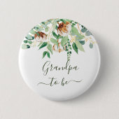 Opa to be Eucalyptus Greenery Großvater Button (Vorderseite)