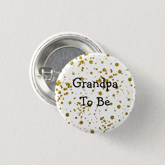 Opa to be Gold Glitzer Kinderdusche Button (Vorne & Hinten)