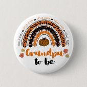 Opa to be Hello Baby Girl Pumpkin Baby Dusche Button (Vorderseite)