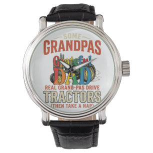 Opa Traktor Vintage Bauernhof Nap Shirt Design_1 Armbanduhr