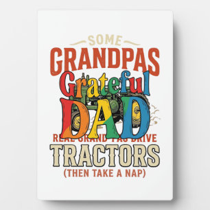 Opa Traktor Vintage Farm Nachthemd Design_1 Fotoplatte