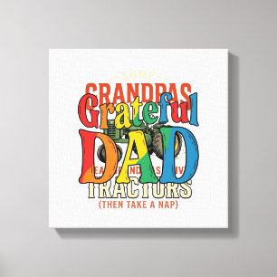 Opa Traktor Vintage Farm Nap-Shirt Design_1 Leinwanddruck