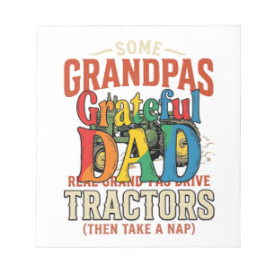 Opa Traktor Vintage Farm Nap-Shirt Design_1 Notizblock