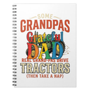 Opa Traktor Vintage Farm Nap Shirt Design_1 Notizblock
