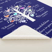 Opa Tree (Herzen) Weiß/Marine 10 Namen und Daten Sherpadecke (3/4)