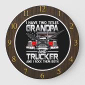 Opa Trucker "Rock Them Beide" Große Wanduhr (Vorderseite)