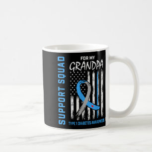 Opa Typ 1 Diabetes Shirt USA Flag Support Squ Kaffeetasse