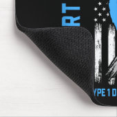 Opa Typ 1 Diabetes Shirt USA Flag Support Squ Mousepad (Ecke)