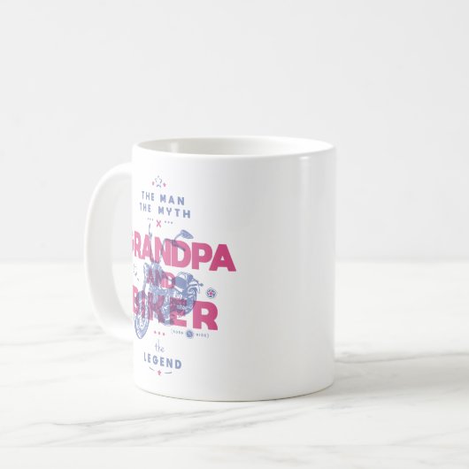 Opa und biker der Mann der Mythos der Legende Kaffeetasse (Vorderseite Links)