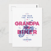 Opa und biker der Mann der Mythos der Legende Postkarte (Vorne/Hinten)