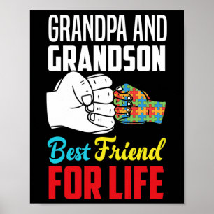 Opa und Enkel bester Freund fürs Leben Autismus G Poster