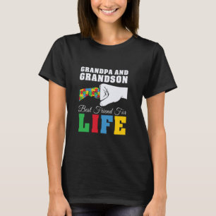 Opa und Enkel bester Freund fürs Leben Autismus T-Shirt