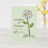 Opa und Oma Geschenk von Gott Daisy Religious Karte (Gelbe Blume)