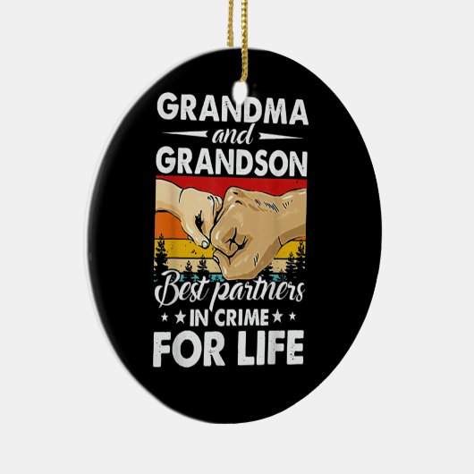 Opa und Opa: Beste Kriminalpartner Keramik Ornament (Rechts)