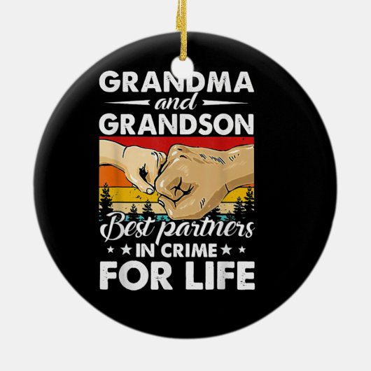 Opa und Opa: Beste Kriminalpartner Keramik Ornament (Hinten)