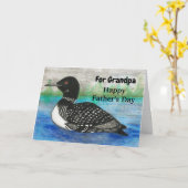 Opa Vatertag Loon Malerei Wasserfarbe Karte (Gelbe Blume)