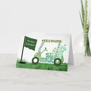 Opa Vatertag Par-Fect Golf Cart in Worten Karte
