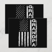 Opa Vintag American Flag Vatertag am 4. (Vorne/Hinten)