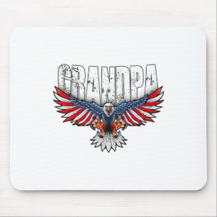 Opa Vintage Flagge der USA Byld Eagle Patriotic 4. Mousepad