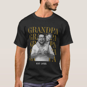 Opa Vintage-Foto Großvatertag individuell T-Shirt
