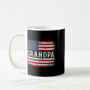 Opa Vintage-USA-Flagge Patriotisch 4. Juli  Kaffeetasse