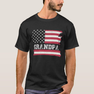 Opa Vintage USA-Flagge Patriotisch 4. Juli T-Shirt