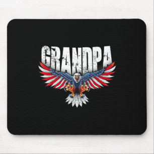 Opa Vintage USA-Flagge Weißkopfseeadler Patriotisc Mousepad