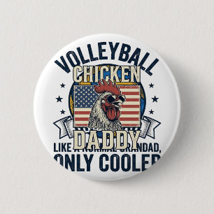 Opa Volleyball Vintage Lustiges Shirt Design_1 Button