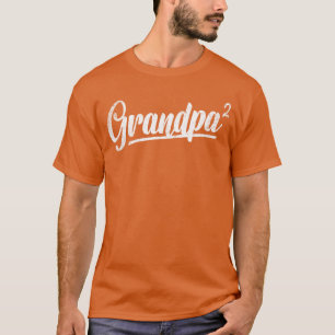 Opa von 2wo zum Quadrat 2 Enkelkinder Schwangersch T-Shirt