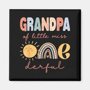Opa von Little Miss Onederful zum ersten Geburtsta Magnet
