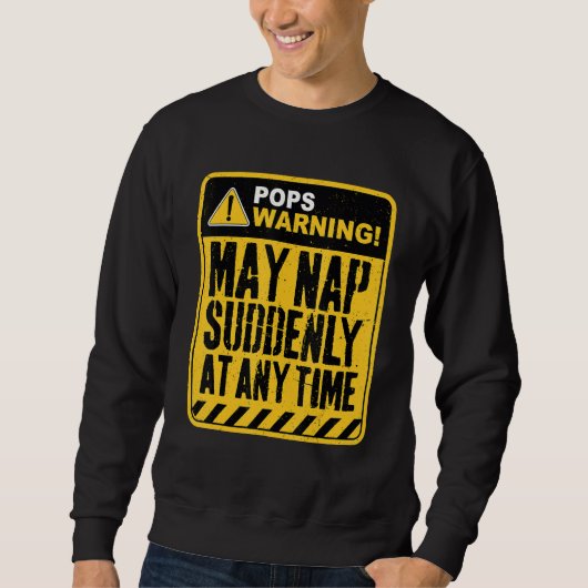 Opa Warnung Kann Plötzlich Zu Jeder Zeit Ein Nicke Sweatshirt (Vorderseite)