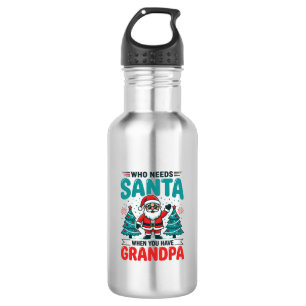 Opa Weihnachten Santa Familie Edelstahlflasche
