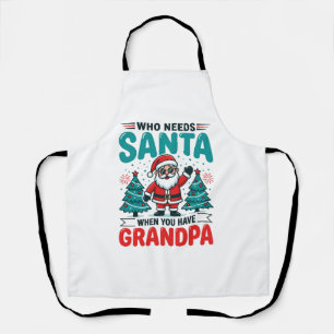 Opa Weihnachten Santa Familie Schürze