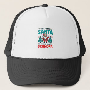 Opa Weihnachten Santa Familie Truckerkappe