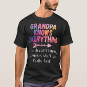 Opa weiß alles Funny Opa Geschenk T-Shirt (Vorderseite)