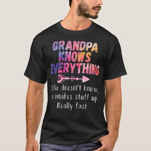 Opa weiß alles Funny Opa Geschenk T-Shirt (Vorderseite)
