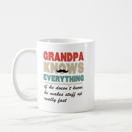 Opa weiß alles Shirt Kaffeetasse (Links)